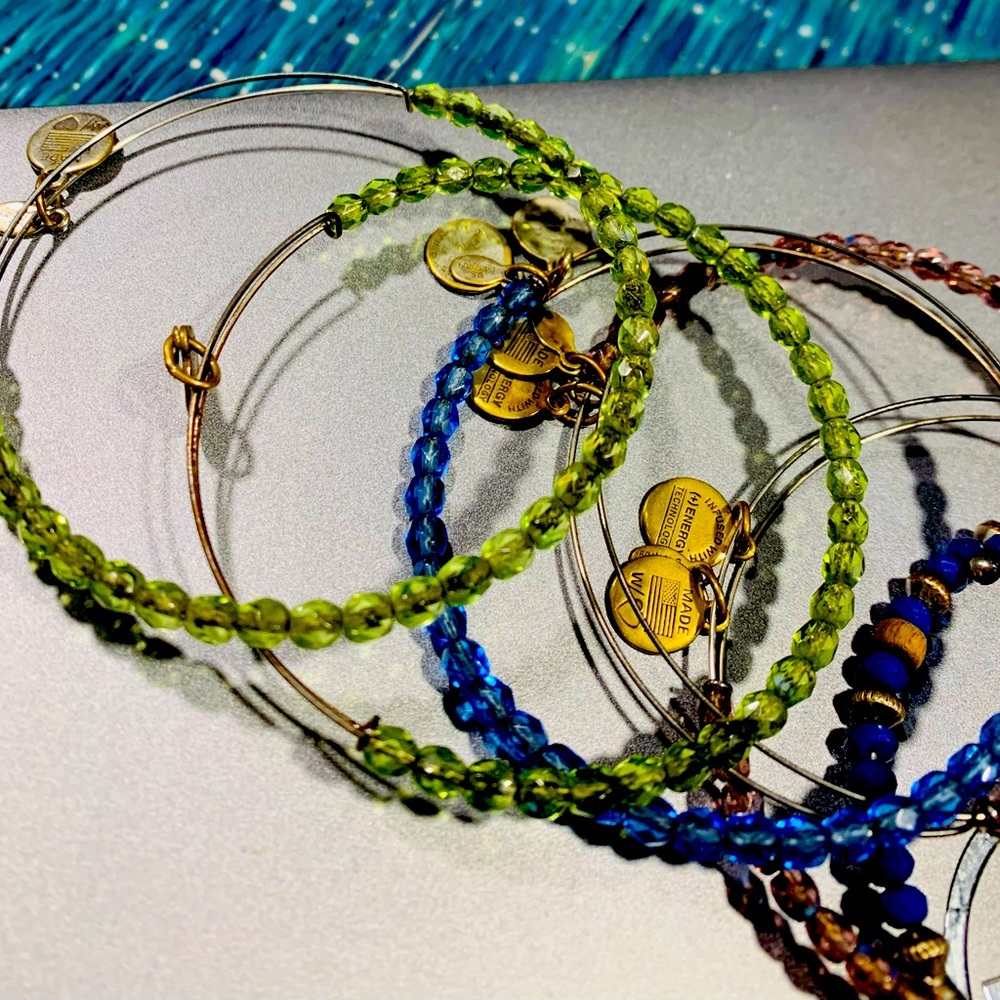 Alex & Ani multi Color bangles set